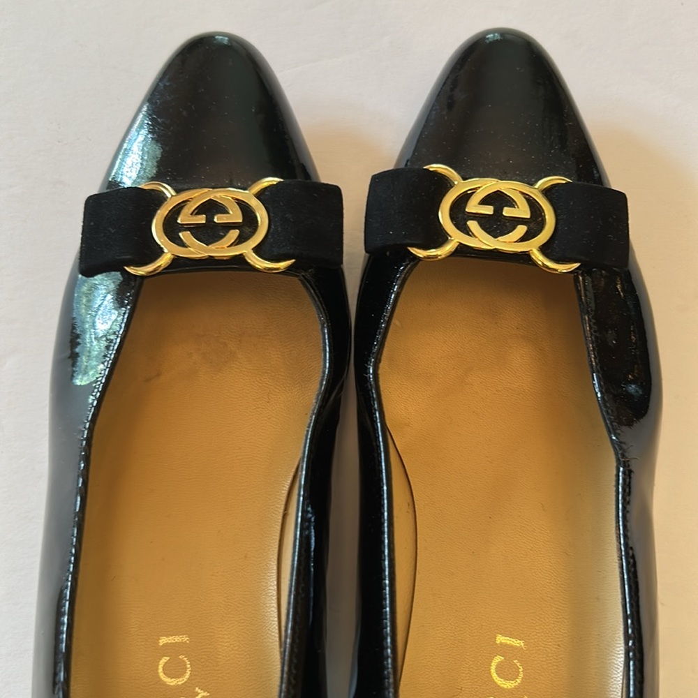 Gucci Black Leather Flats - Picture 5 of 16
